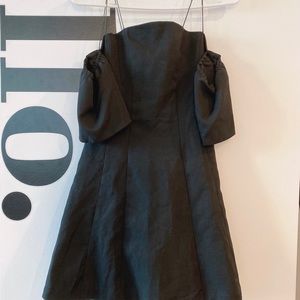 Black Off Shoulder Mini Skirt